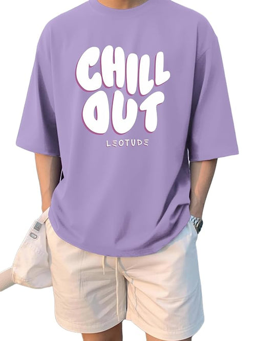 Chill Out Oversized T-Shirt – Lavender Purple