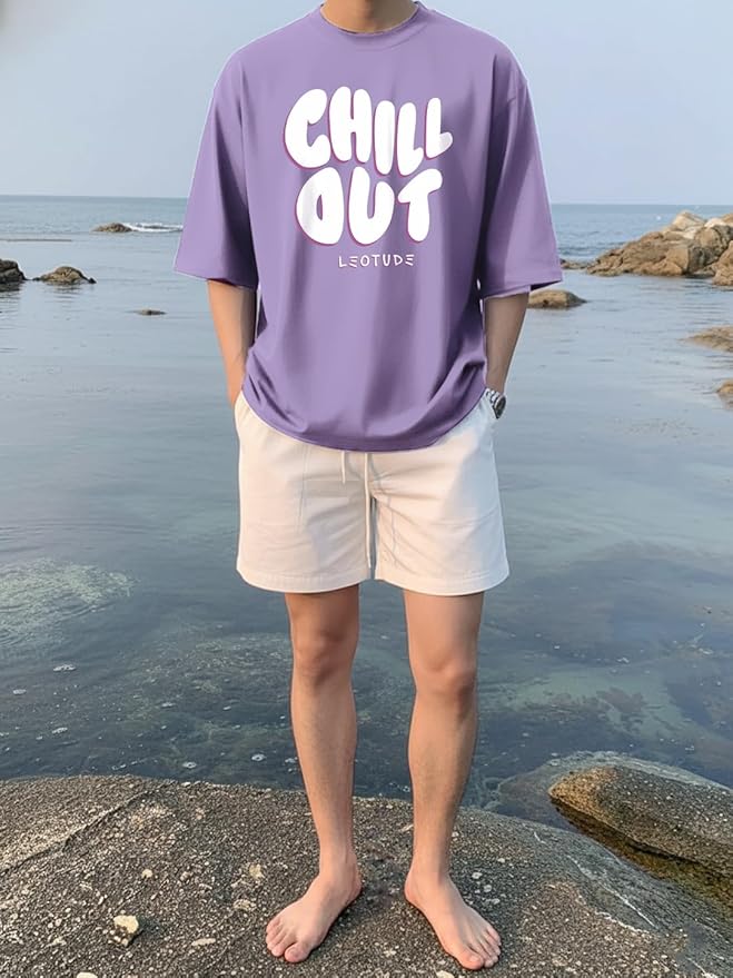 Chill Out Oversized T-Shirt – Lavender Purple