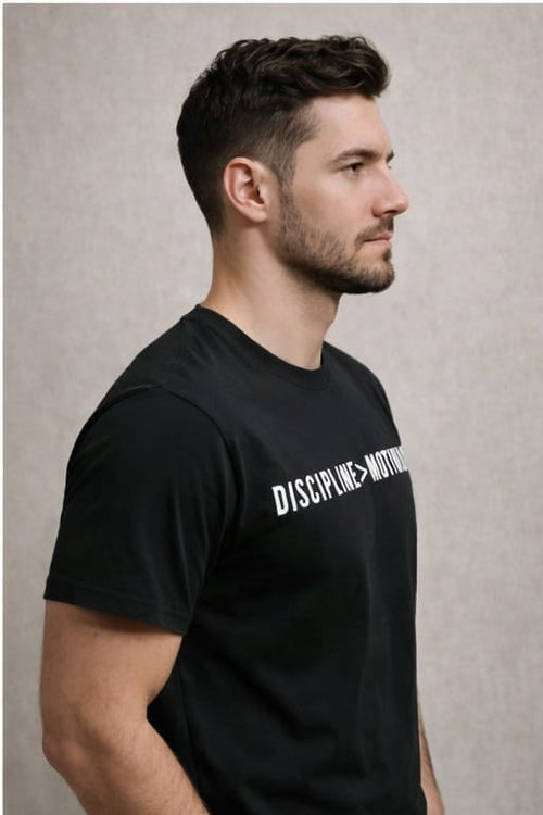 Discipline > Motivation – Premium Motivational T-Shirt