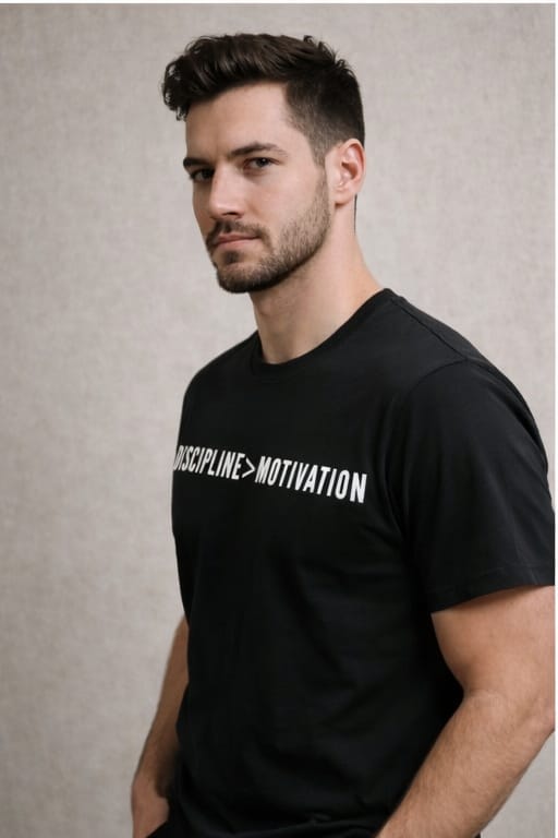 Discipline > Motivation – Premium Motivational T-Shirt
