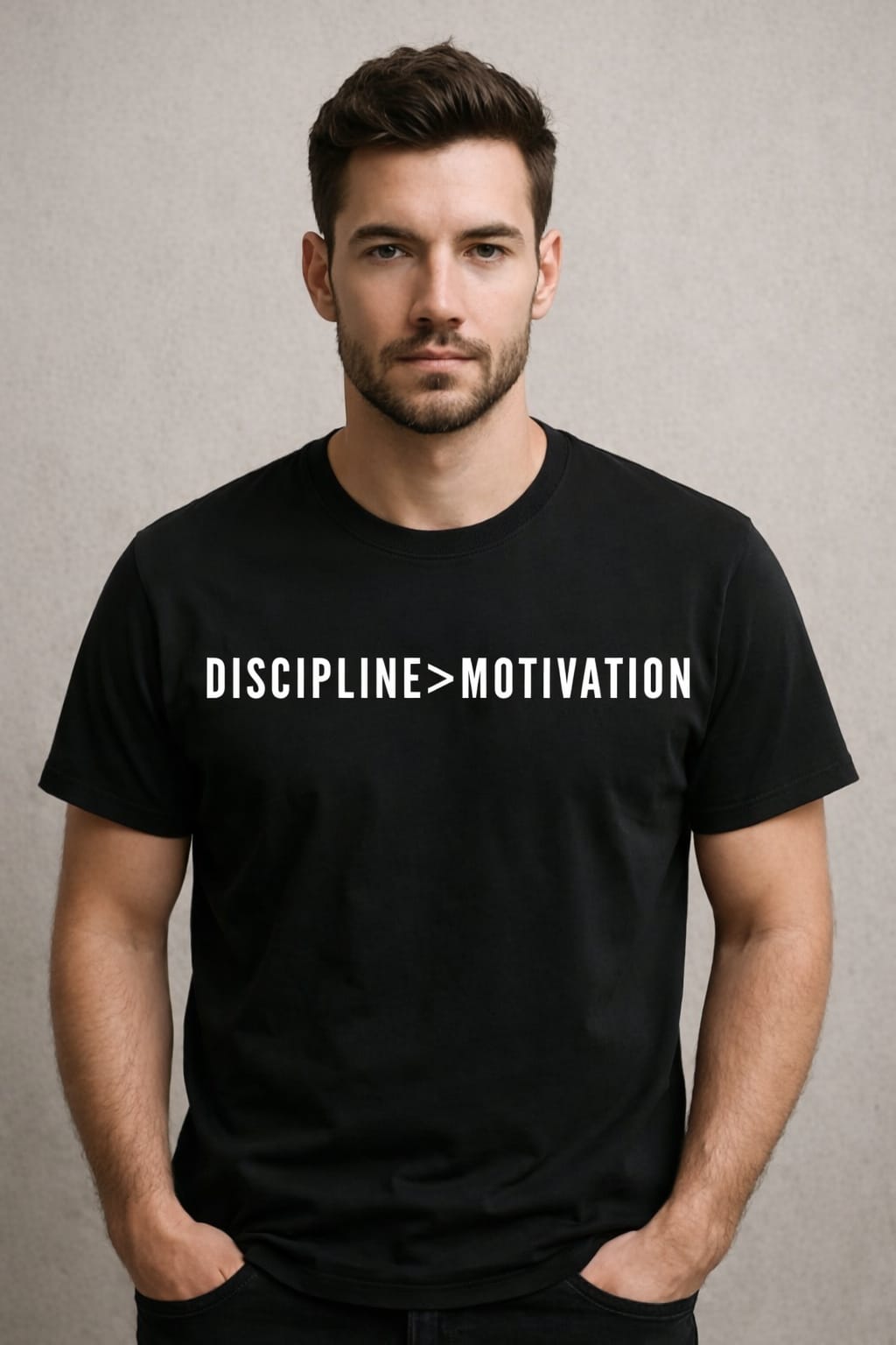 Discipline > Motivation – Premium Motivational T-Shirt