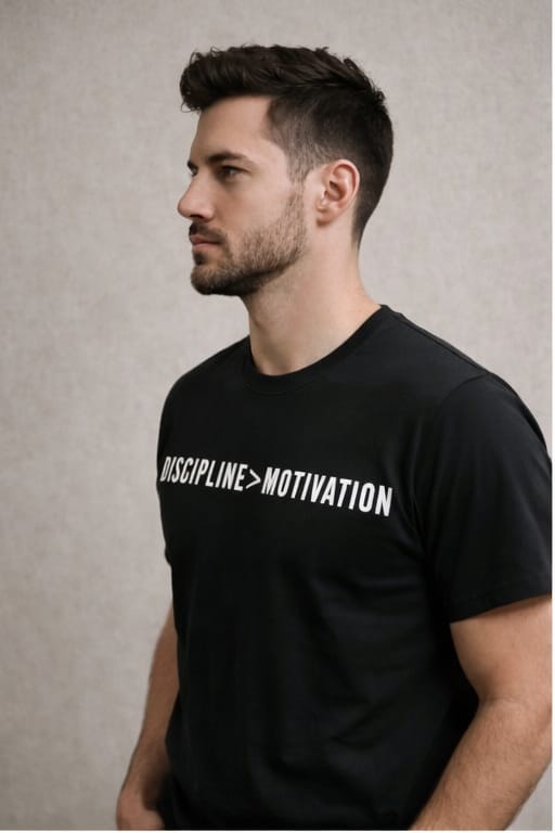 Discipline > Motivation – Premium Motivational T-Shirt